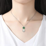 Pineapple CZ Pendant Necklace – Cute & Chic for Women - Image 2