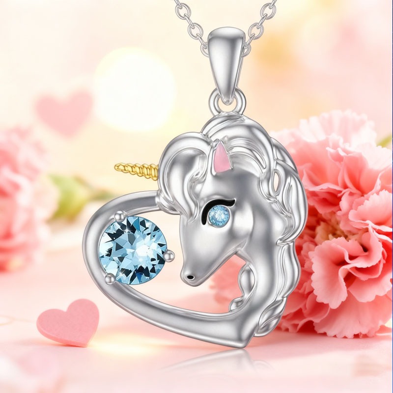 O1CN01932drZ1U98xyVrEy5_!!2211166642474-0-cib Heart-Shaped Blue Crystal Unicorn Pendant Necklace – Cute & Magical - Image 3