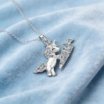Cute Unicorn Pendant Necklace – Whimsical Crystal Accent Choker - Image 2