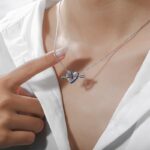 Twisted Heart Pendant Necklace – CZ Crystal Arrow for Women - Image 3