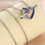 Twisted Heart Pendant Necklace – CZ Crystal Arrow for Women - Image 2