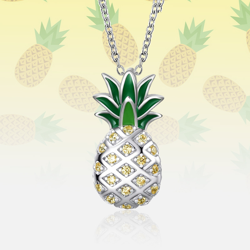 O1CN01muJU8a1U98c2HRIr5_!!2211166642474-0-cib Pineapple CZ Pendant Necklace – Cute & Chic for Women - Image 3