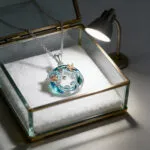 Necklacex Blue Crystal Sea Turtle Pendant Necklace with Starfish - Image 5